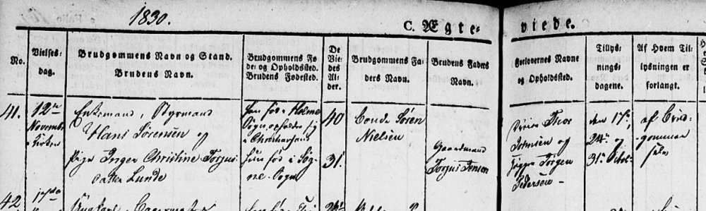 Hans Sorensen & Inger Christine Torgjusdatter marriage.JPG