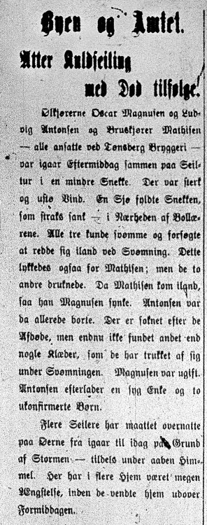Tønsbergs Blad 18.07.1904 - Seilingsulykke Ludvig Antonsen WEB.jpg