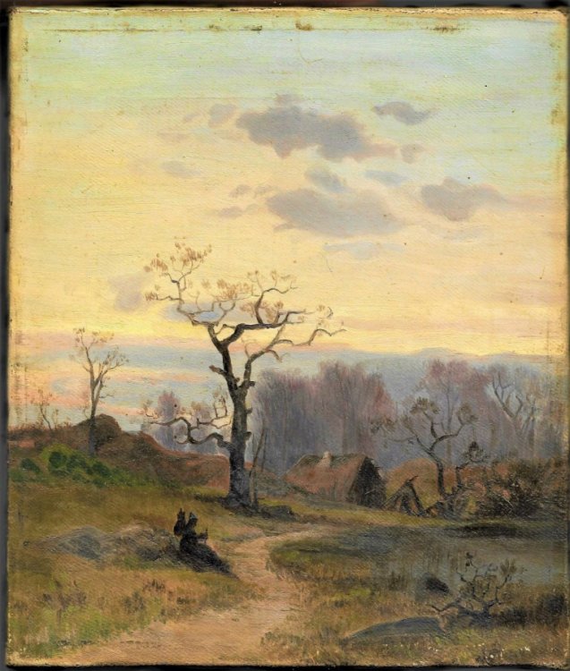 En pust i bakken, ukjent maler..jpg