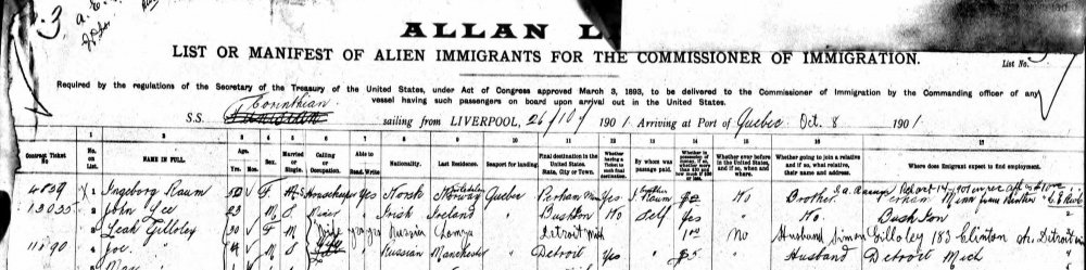 Ingeborg Raaum border crossing 1901.jpg