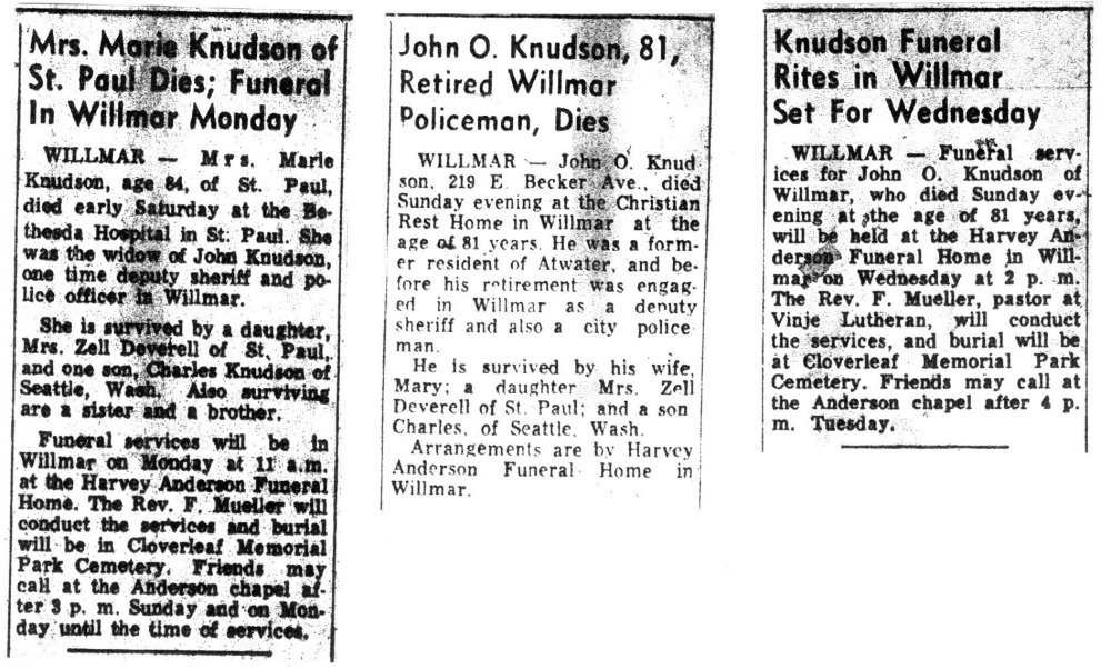 John & Marie Knudson_Willmar Tribune – June 7 and 8, 1971_October 27, 1973.JPG