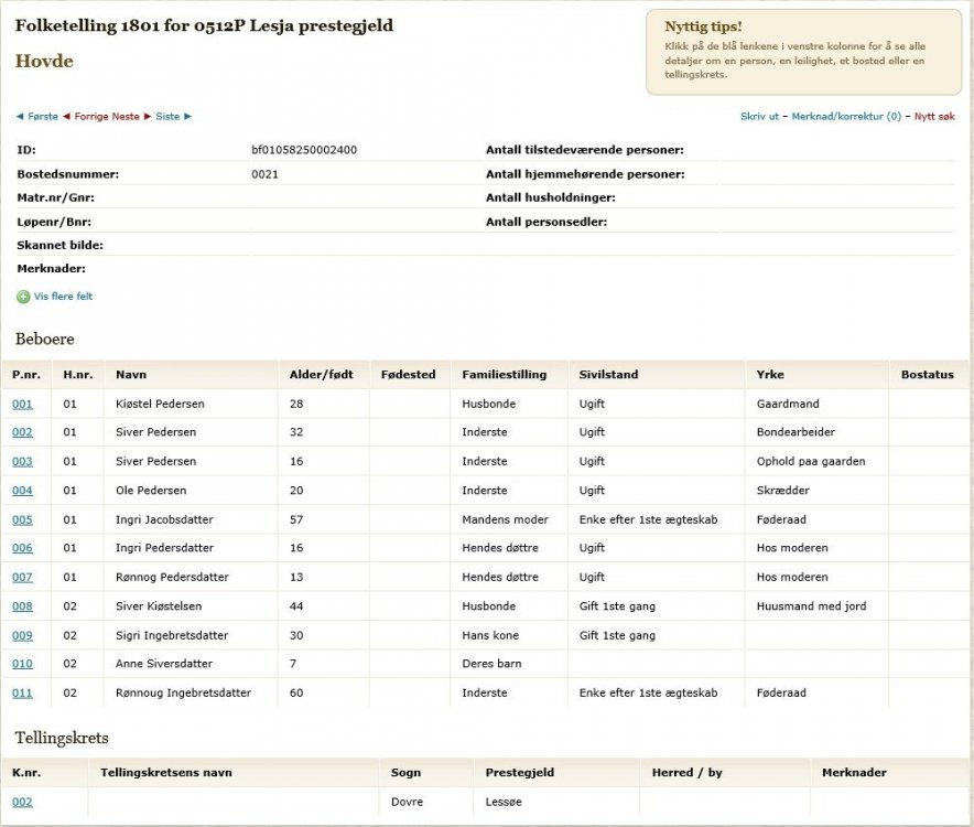 ane82 søsken og mor folketelling 1801 Lesja.jpg