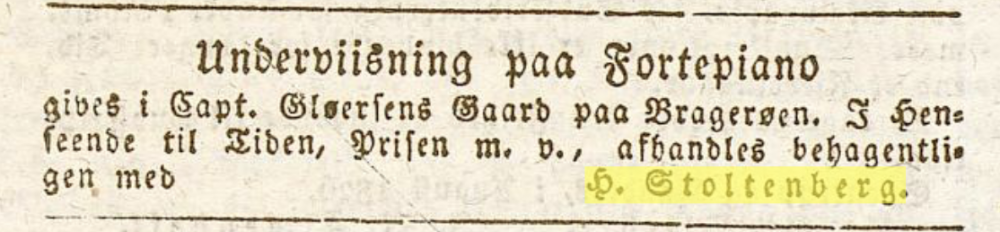 Drammens Tidene 2. oktober 1826 - pianoundervisning.png